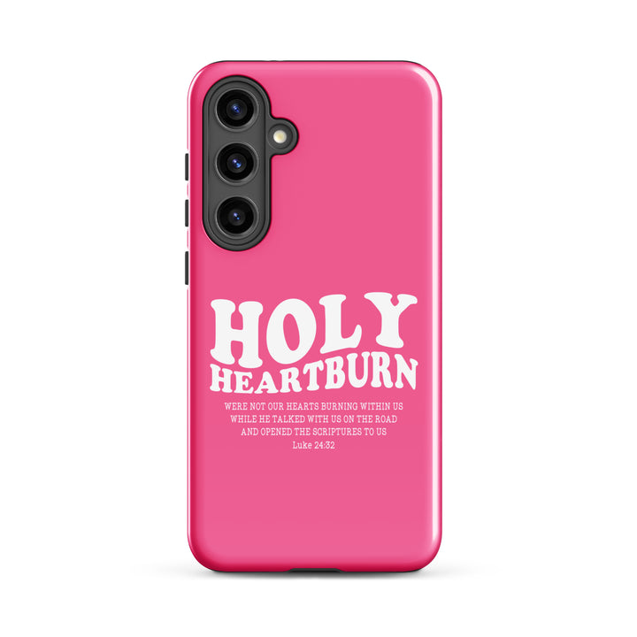 Christian Phone Case Holy Heartburn Pink for Samsung® Samsung® Phone Cases Glossy Samsung Galaxy S24 Plus 