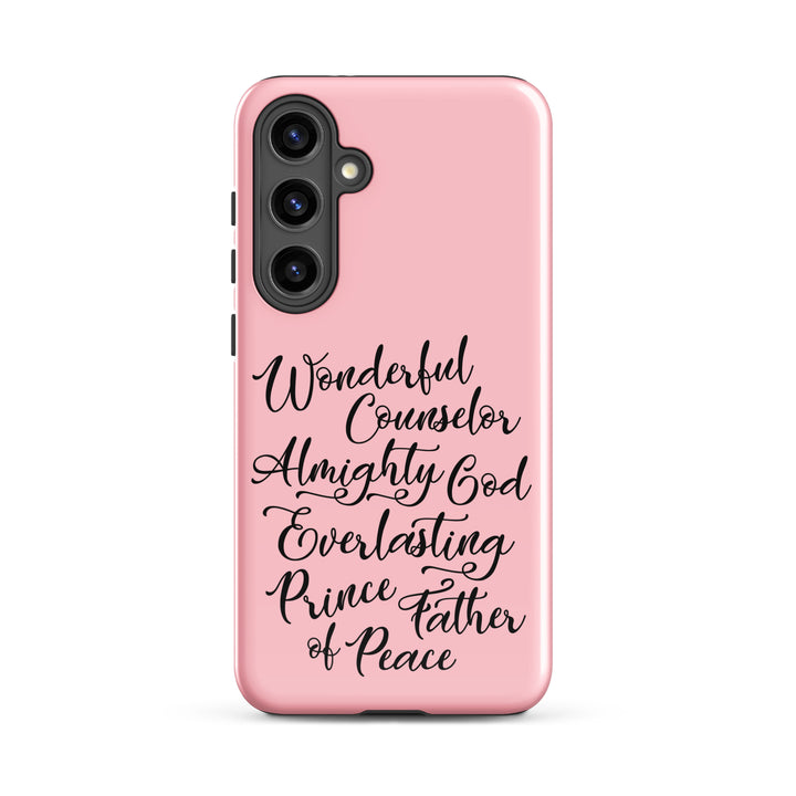 Christian Phone Case Wonderful Counselor Pink for Samsung® Samsung® Phone Cases Glossy Samsung Galaxy S24 Plus 