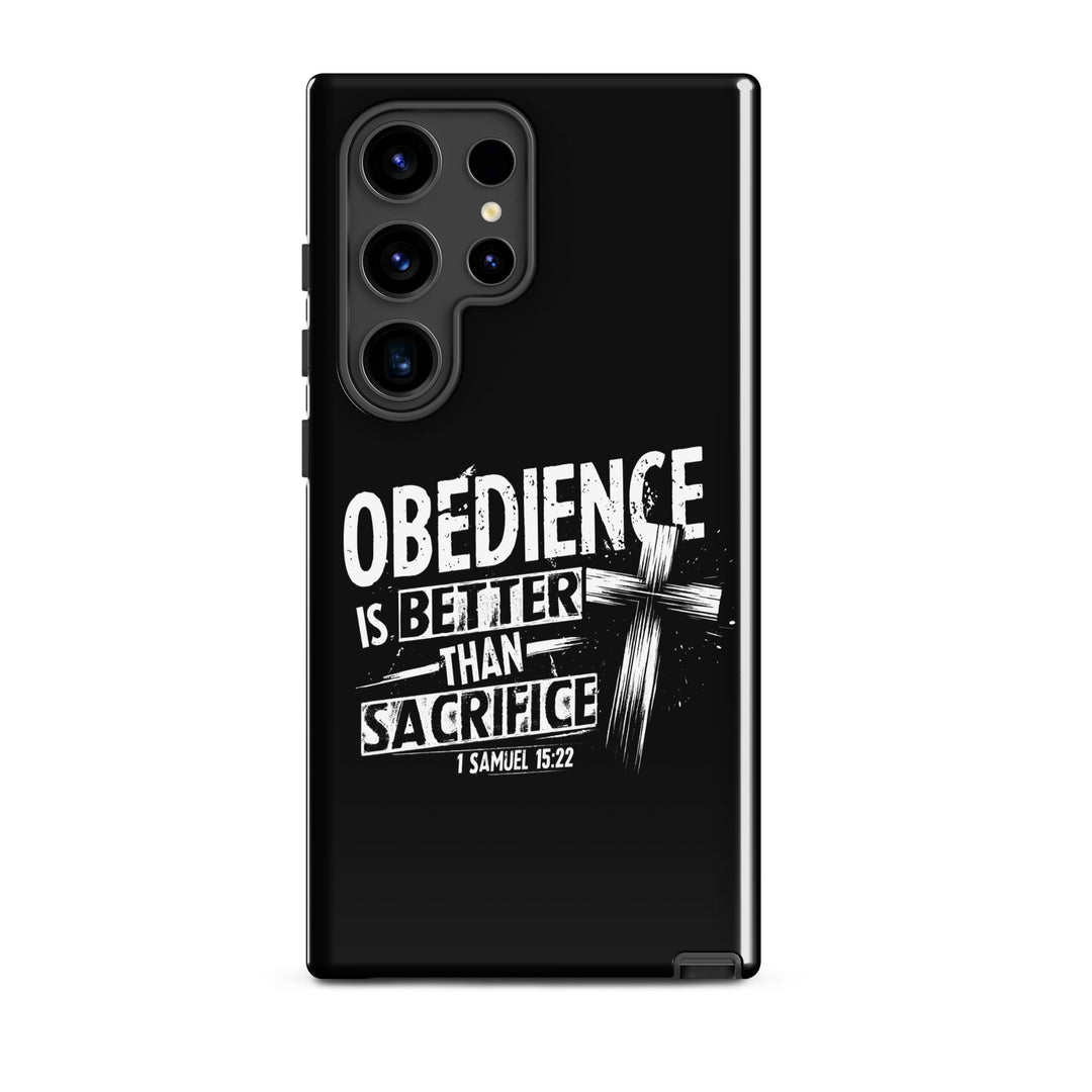 Christian Phone Case Obedience Is Better for Samsung® Samsung® Phone Cases Glossy Samsung Galaxy S24 Ultra 