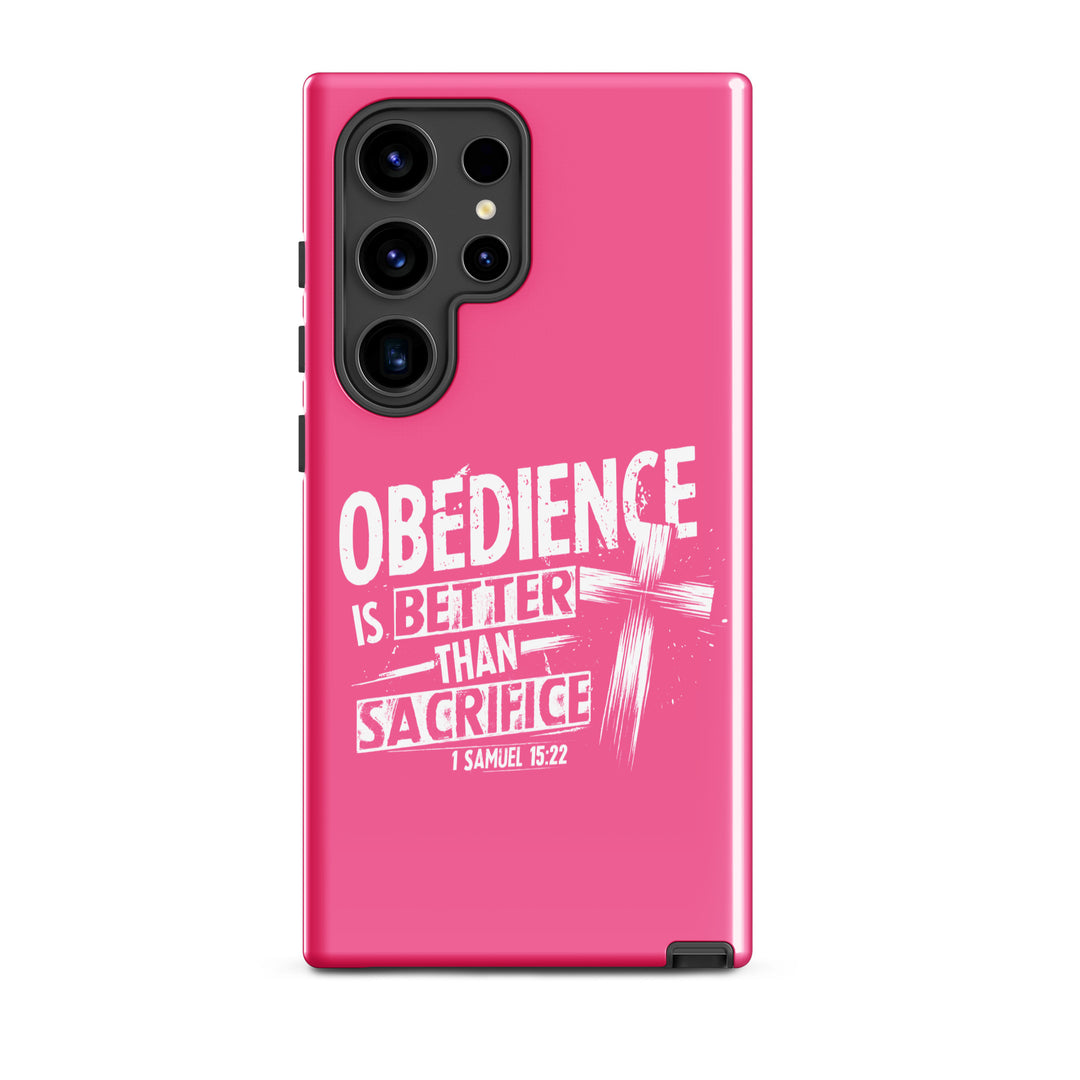 Christian Phone Case Obedience Is Better for Samsung® Samsung® Phone Cases Glossy Samsung Galaxy S24 Ultra 