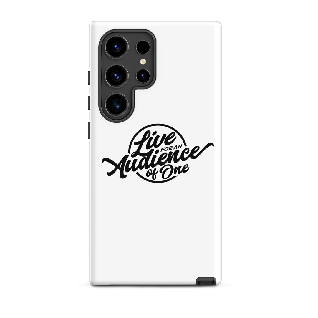 Christian Phone Case Audience of One White for Samsung® Samsung® Phone Cases Glossy Samsung Galaxy S24 Ultra 