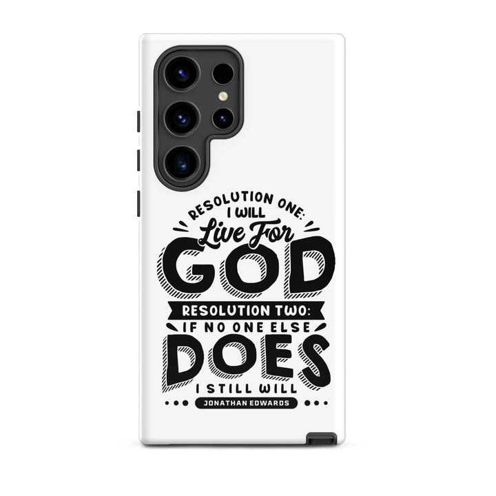 Christian Phone Case Live For God White for Samsung® Samsung® Phone Cases Glossy Samsung Galaxy S24 Ultra 