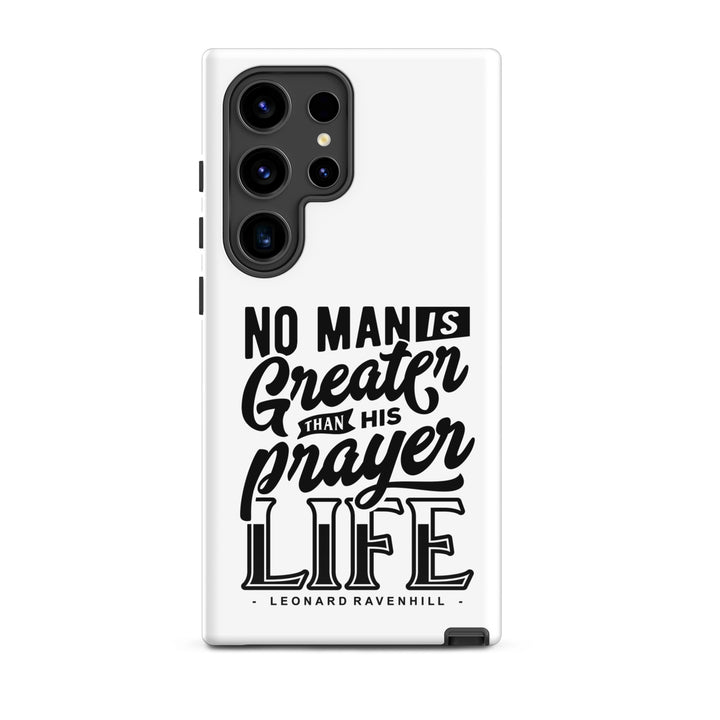 Christian Phone Case Prayer Life White for Samsung® Samsung® Phone Cases Glossy Samsung Galaxy S24 Ultra 