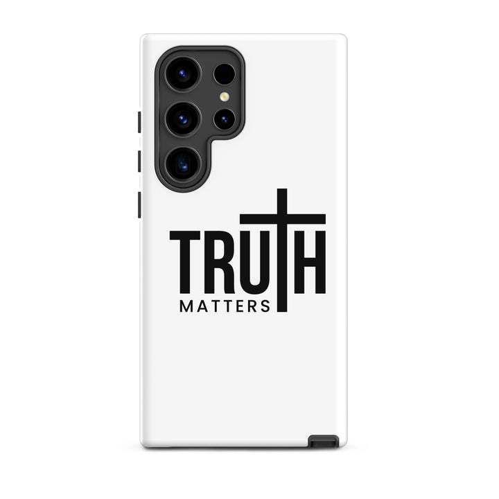 Christian Phone Case Truth Matters White for Samsung® Samsung® Phone Cases Glossy Samsung Galaxy S24 Ultra 