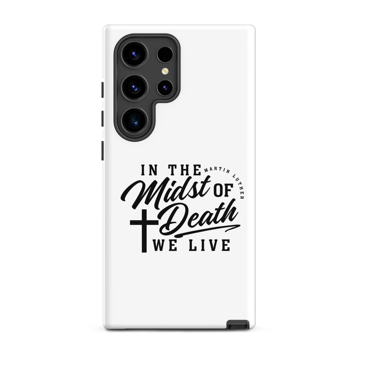 Christian Phone Case Midst of Death White for Samsung® Samsung® Phone Cases Glossy Samsung Galaxy S24 Ultra 