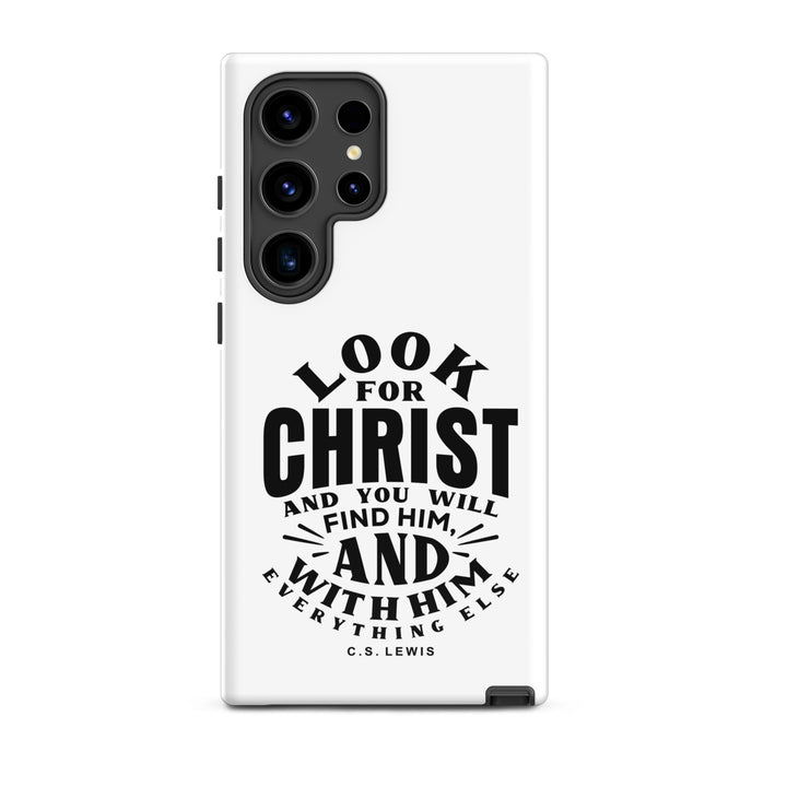 Christian Phone Case Look For Christ White for Samsung® Samsung® Phone Cases Glossy Samsung Galaxy S24 Ultra 