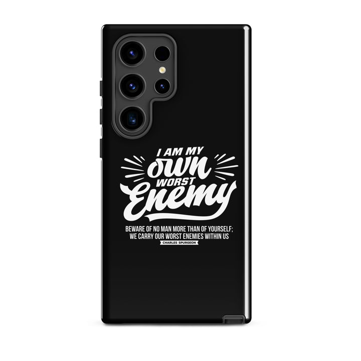 Christian Phone Case Worst Enemy Black for Samsung® Samsung® Phone Cases Glossy Samsung Galaxy S24 Ultra 