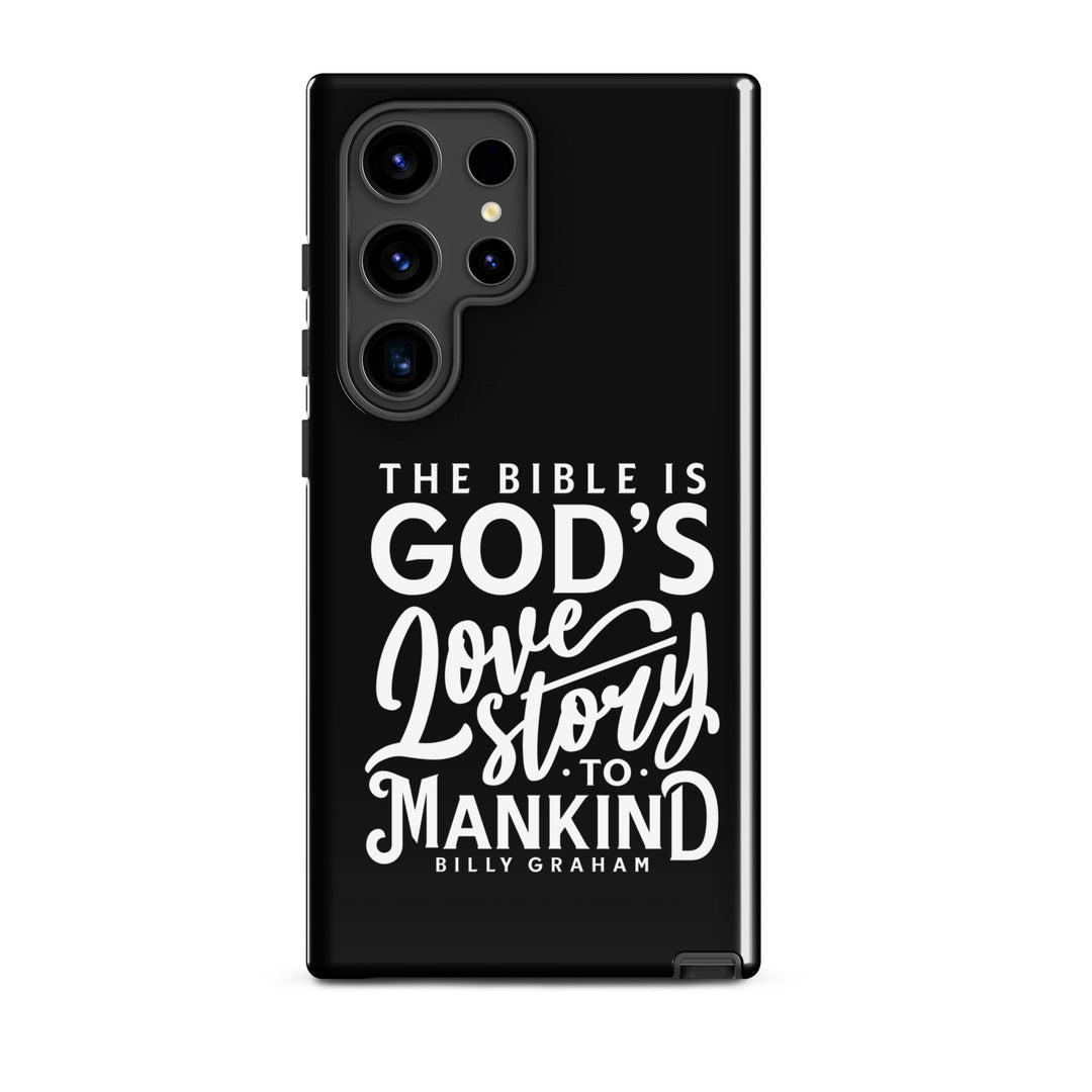 Christian Phone Case God's Love Story Black for Samsung® Samsung® Phone Cases Glossy Samsung Galaxy S24 Ultra 