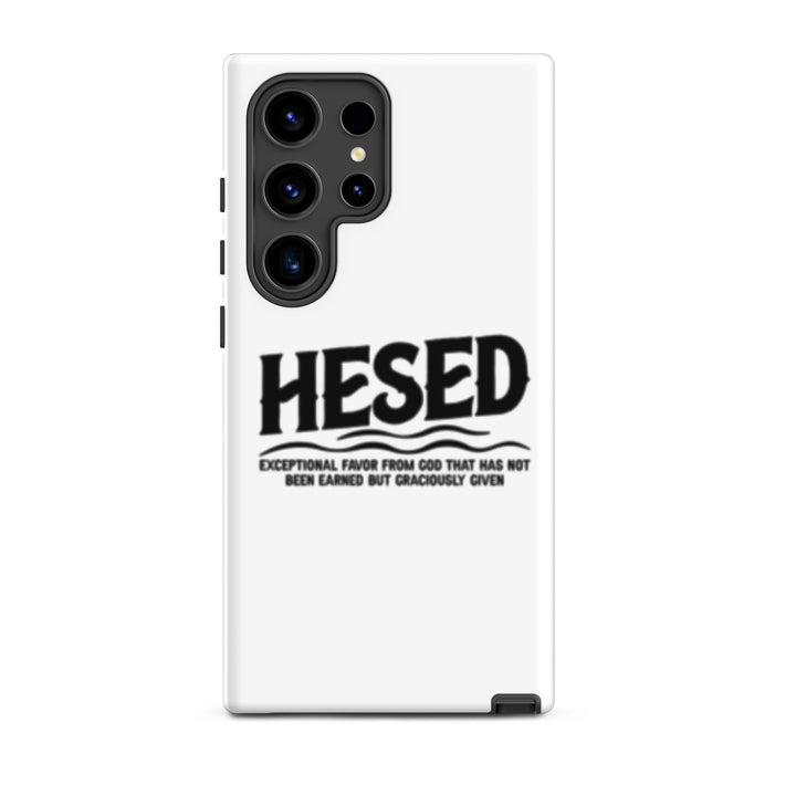 Christian Phone Case Hesed Exceptional Favor White for Samsung® Samsung® Phone Cases Glossy Samsung Galaxy S24 Ultra 