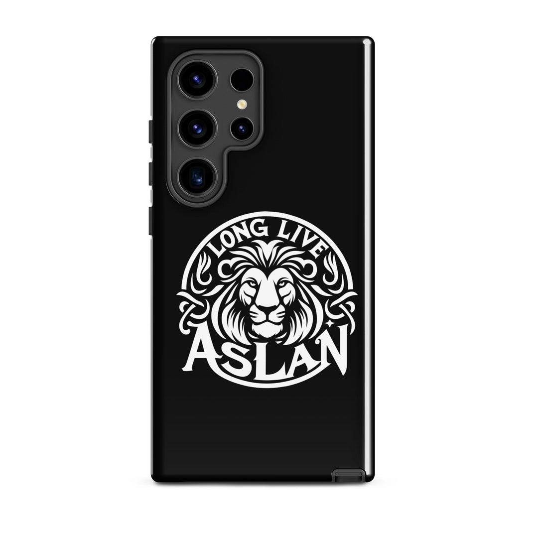 Christian Phone Case Long Live Aslan Black for Samsung® Samsung® Phone Cases Glossy Samsung Galaxy S24 Ultra 