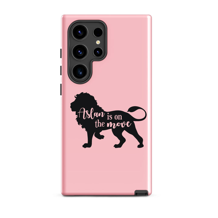 Christian Phone Case Aslan Is On The Move Pink for Samsung® Samsung® Phone Cases Glossy Samsung Galaxy S24 Ultra 