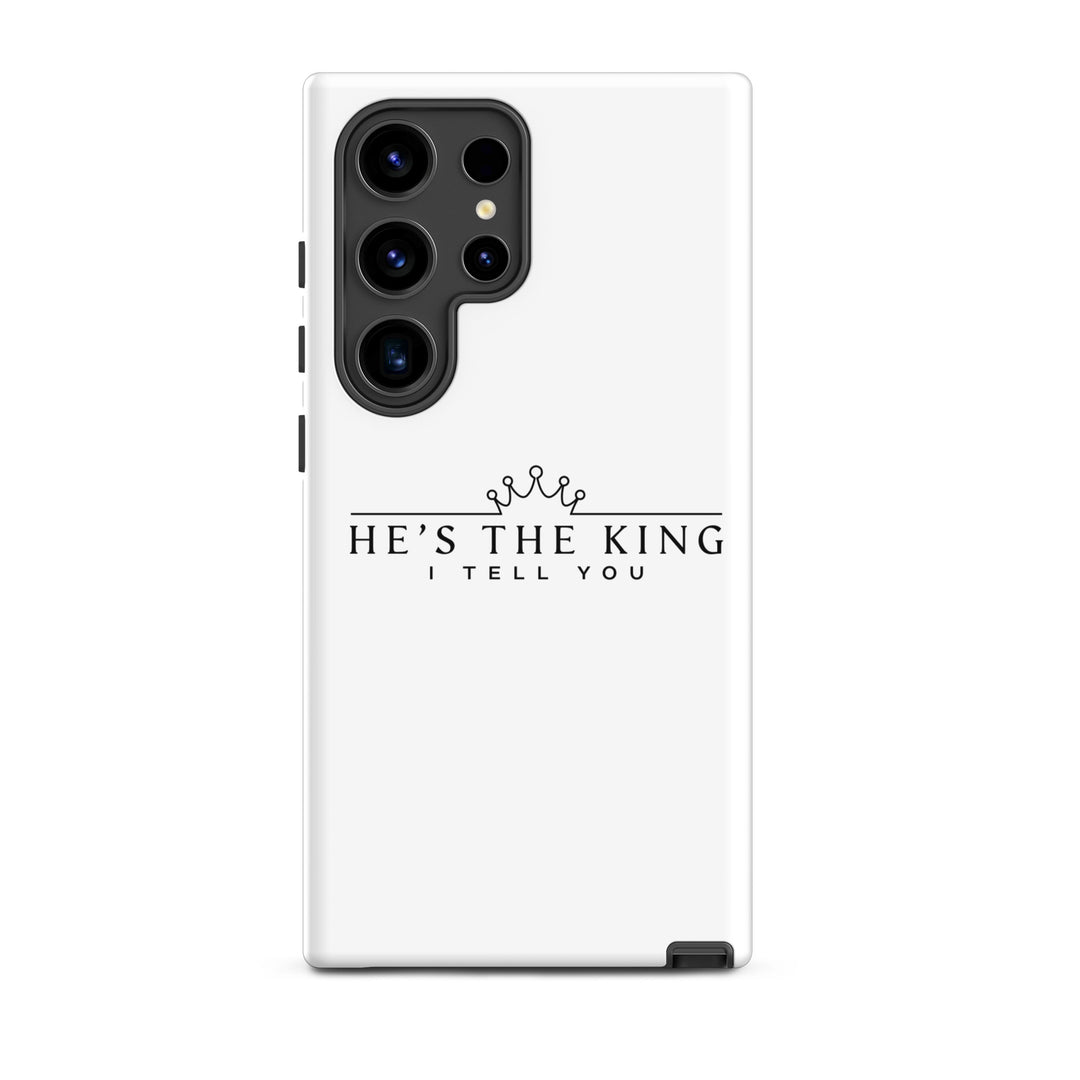 Christian Phone Case He's The King White for Samsung® Samsung® Phone Cases Glossy Samsung Galaxy S24 Ultra 