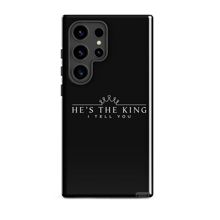 Christian Phone Case He's The King Black for Samsung® Samsung® Phone Cases Glossy Samsung Galaxy S24 Ultra 