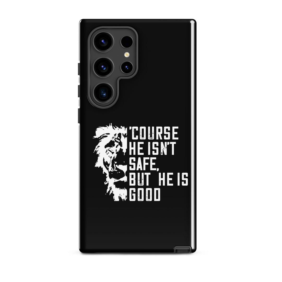 Christian Phone Case Christian Phone 'Course He Isn't Safe Black for Samsung® Samsung® Phone Cases Glossy Samsung Galaxy S24 Ultra 