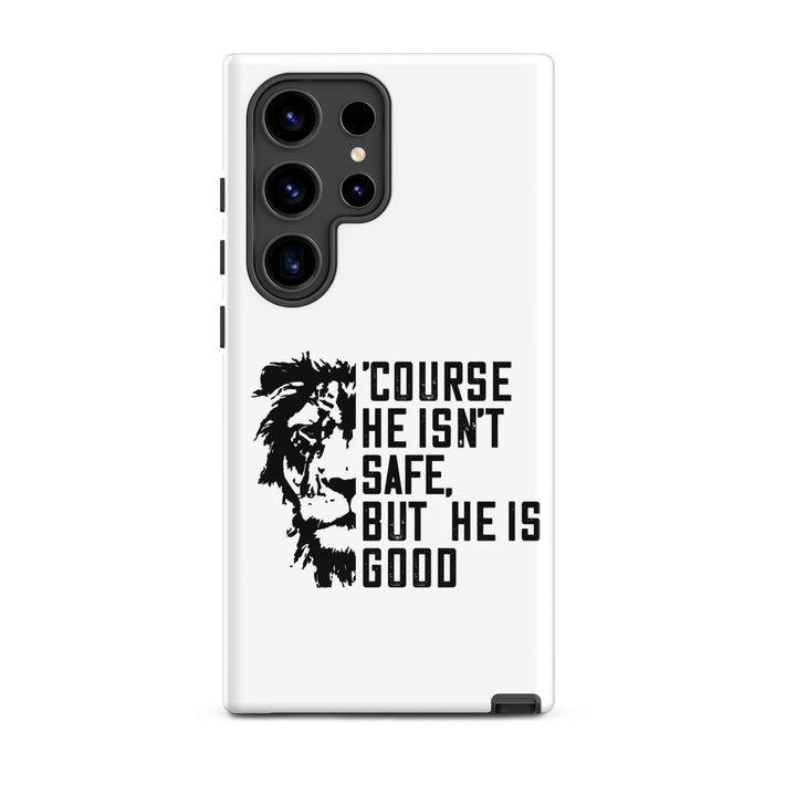 Christian Phone Case 'Course He Isn't Safe White for Samsung® Samsung® Phone Cases Glossy Samsung Galaxy S24 Ultra 