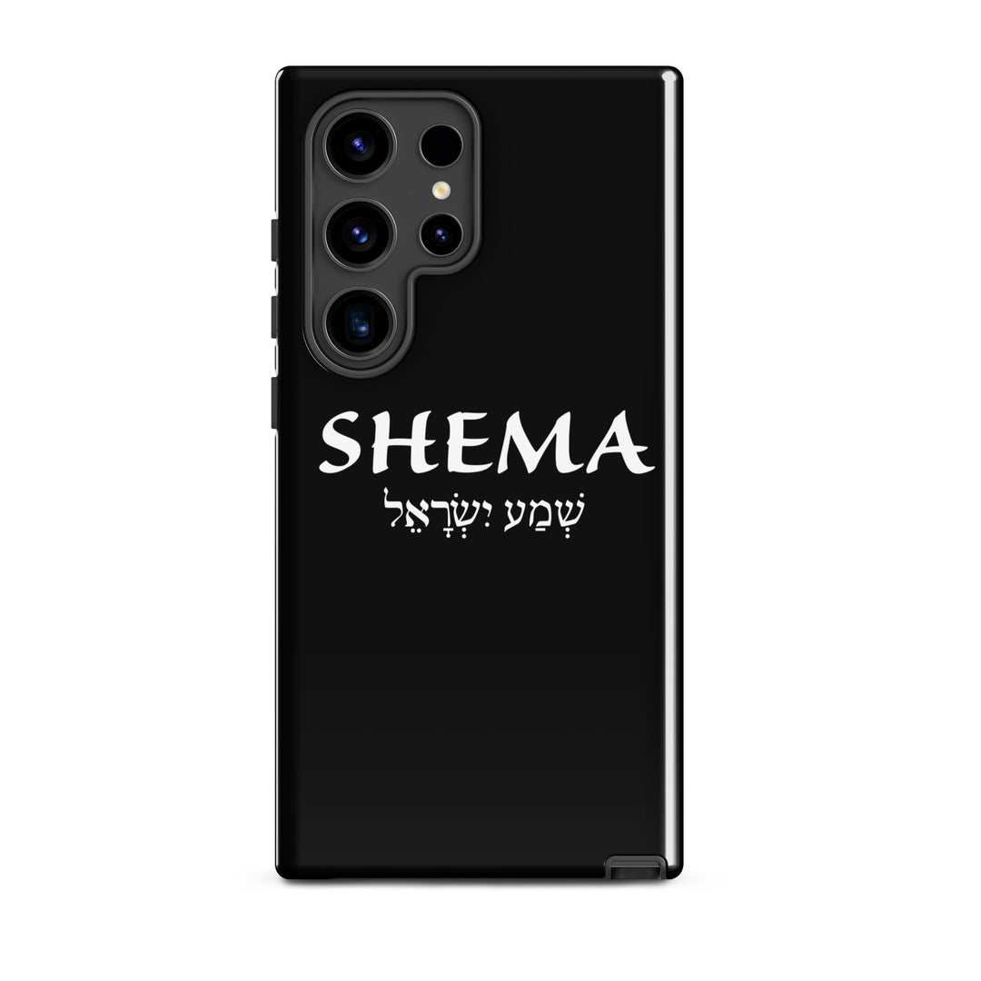 Christian Phone Case Shema Hebrew Black for Samsung® Samsung® Phone Cases Glossy Samsung Galaxy S24 Ultra 