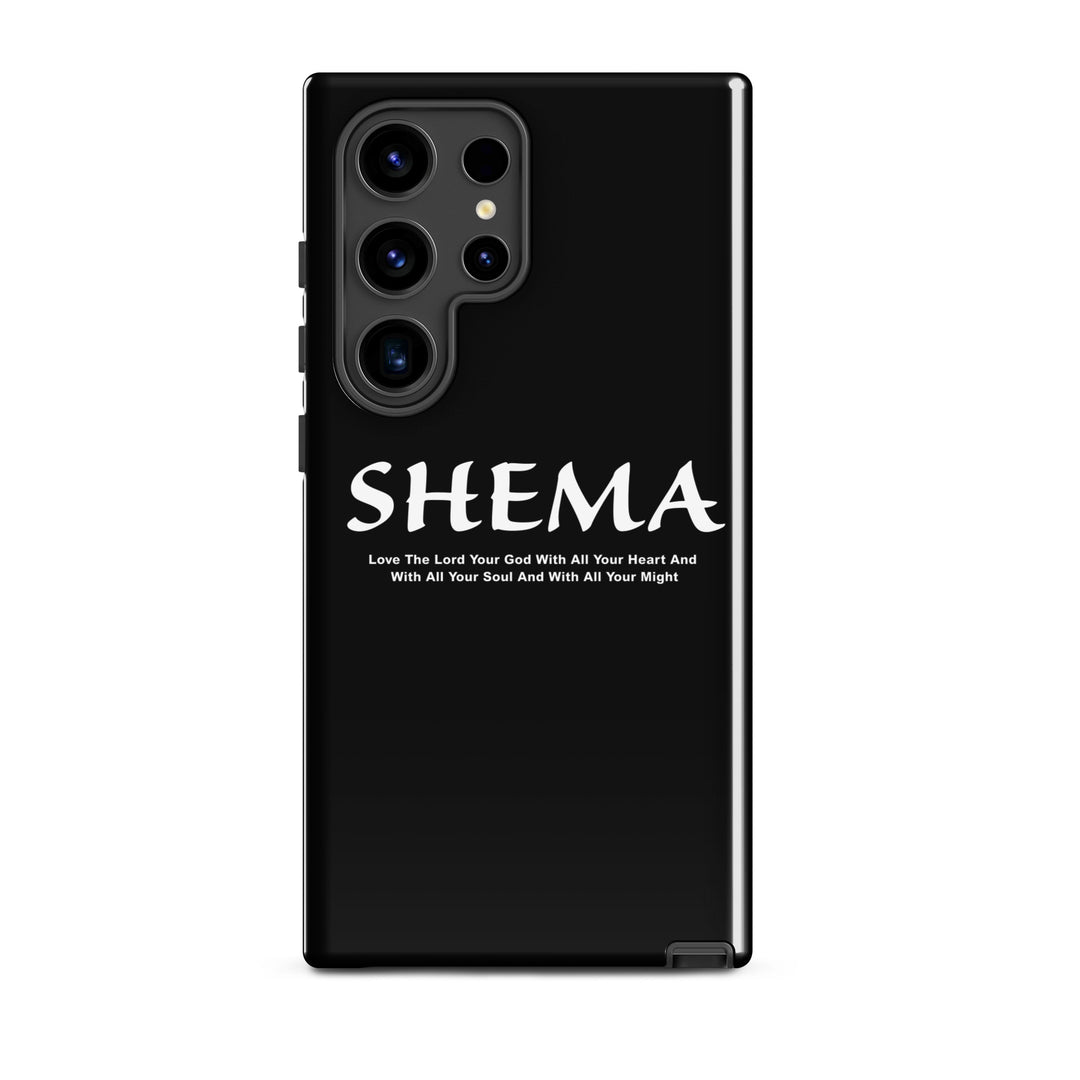 Christian Phone Case Shema Love The Lord Black for Samsung® Samsung® Phone Cases Glossy Samsung Galaxy S24 Ultra 