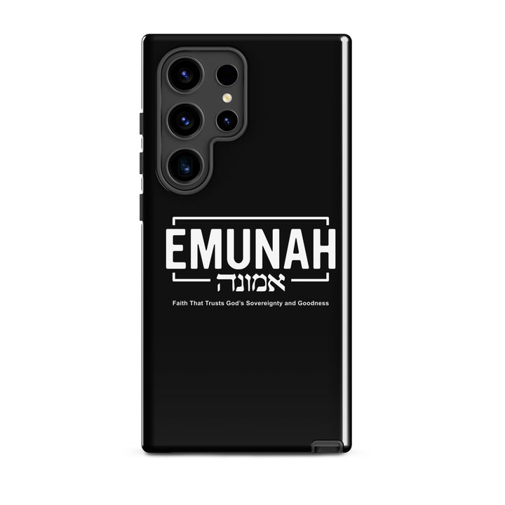 Christian Phone Case Emunah Faith That Trusts for Samsung® Samsung® Phone Cases Glossy Samsung Galaxy S24 Ultra 