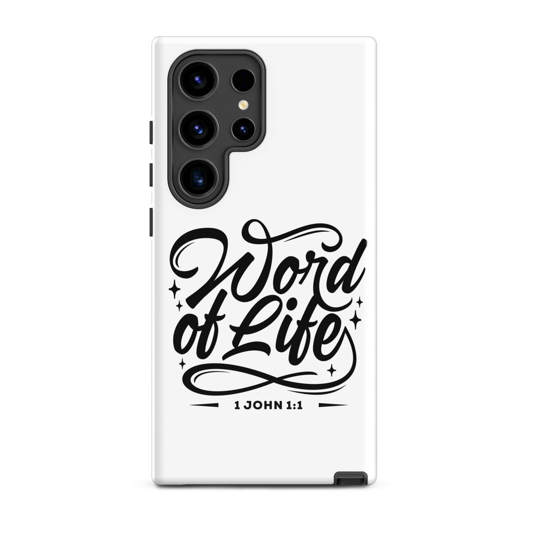 Christian Phone Case Word of Life White for Samsung® Samsung® Phone Cases Glossy Samsung Galaxy S24 Ultra 