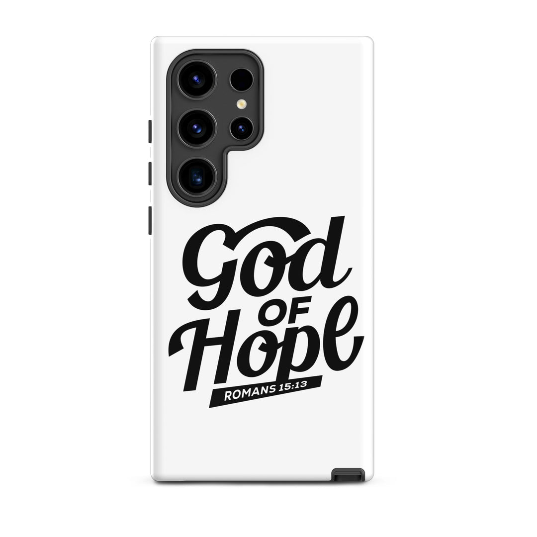 Christian Phone Case God of Hope White for Samsung® Samsung® Phone Cases Glossy Samsung Galaxy S24 Ultra 