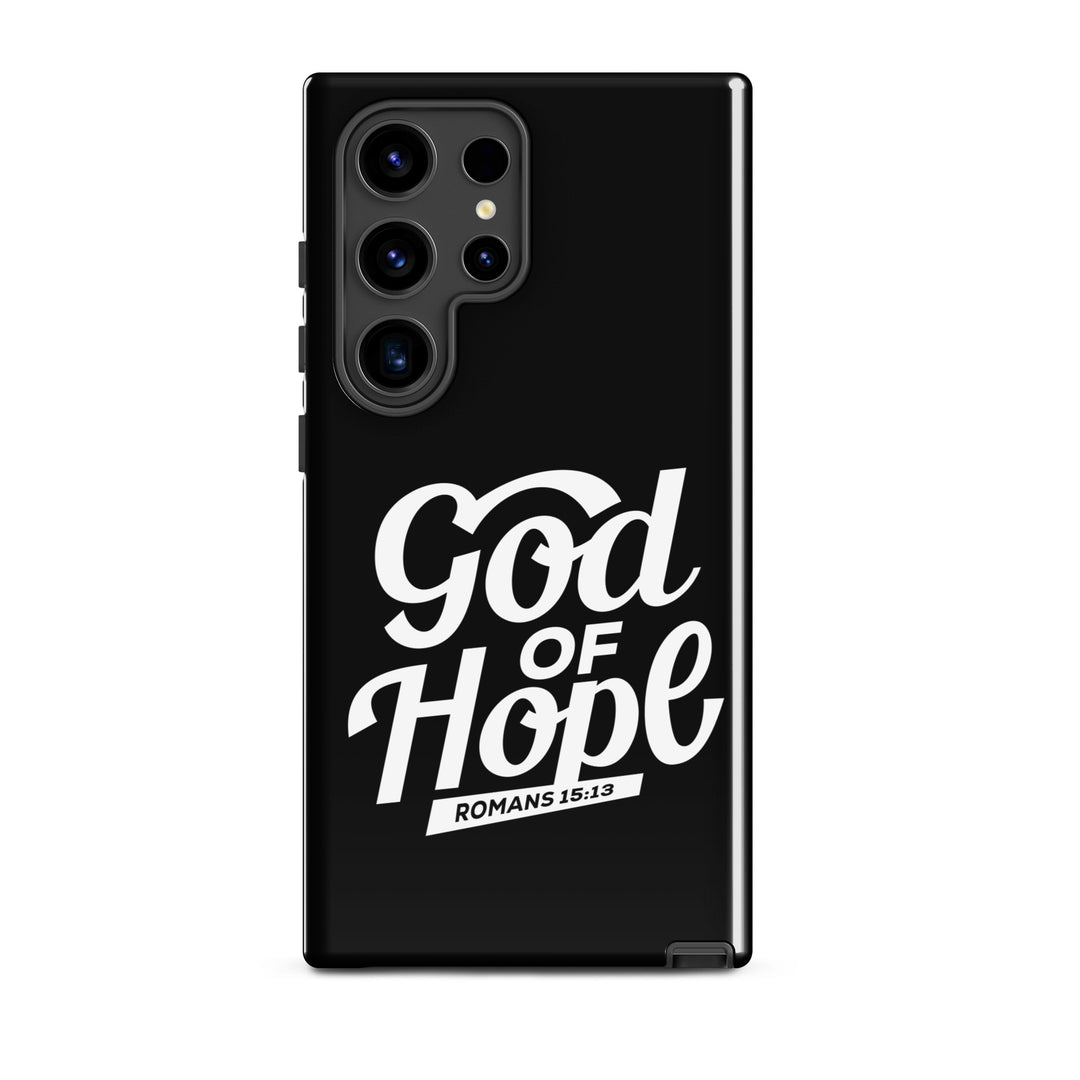 Christian Phone Case God of Hope Black for Samsung® Samsung® Phone Cases Glossy Samsung Galaxy S24 Ultra 