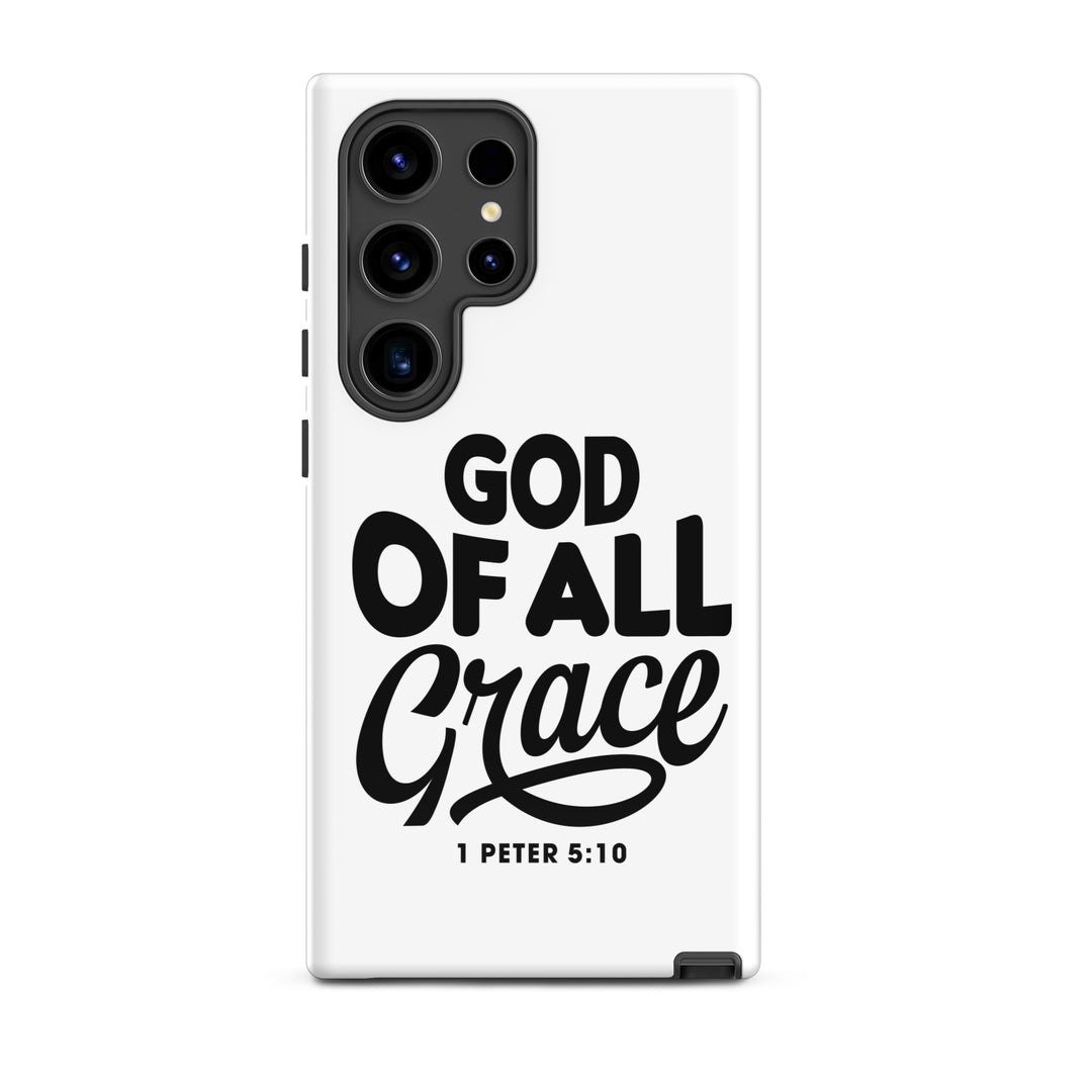 Christian Phone Case God of All Grace White for Samsung® Samsung® Phone Cases Glossy Samsung Galaxy S24 Ultra 