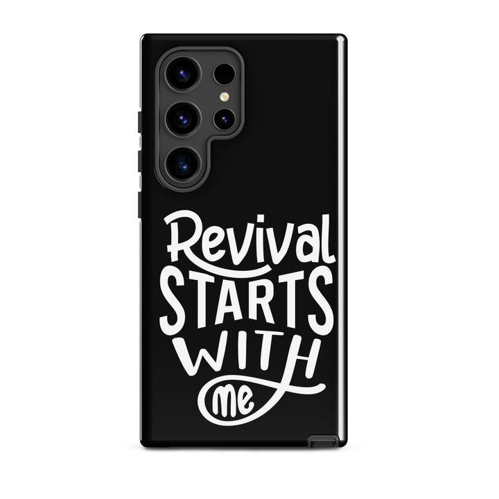 Christian Phone Case Revival Starts With Me Black for Samsung® Samsung® Phone Cases Glossy Samsung Galaxy S24 Ultra 