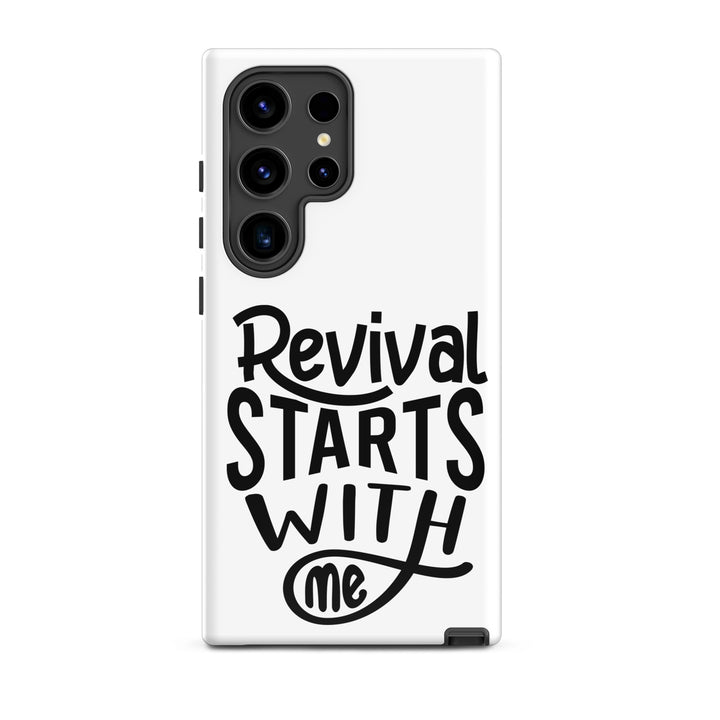 Christian Phone Case Revival Starts With Me White for Samsung® Samsung® Phone Cases Glossy Samsung Galaxy S24 Ultra 