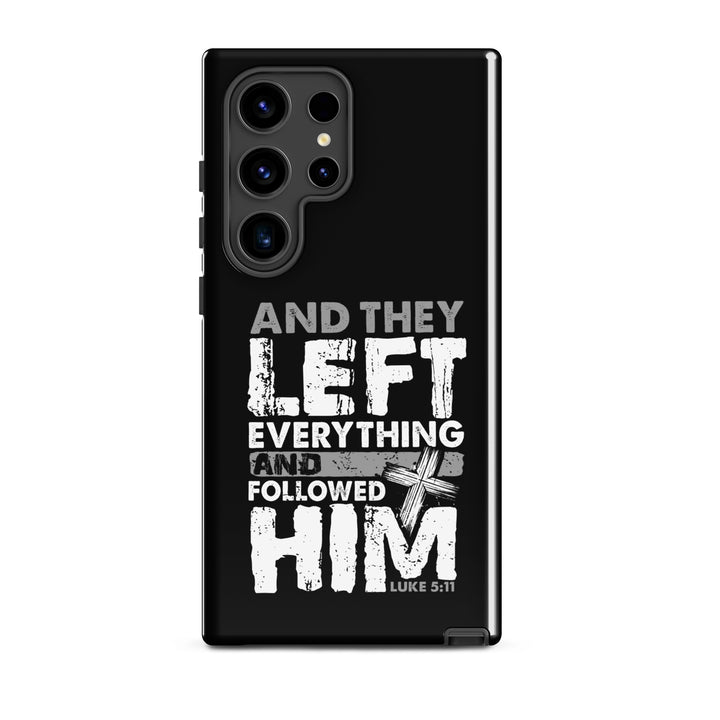 Christian Phone Case Left Everything Cross Black for Samsung® Samsung® Phone Cases Glossy Samsung Galaxy S24 Ultra 