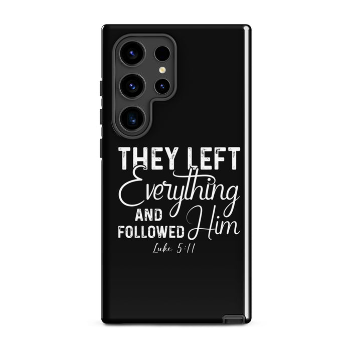 Christian Phone Case Left Everything Black for Samsung® Samsung® Phone Cases Glossy Samsung Galaxy S24 Ultra 