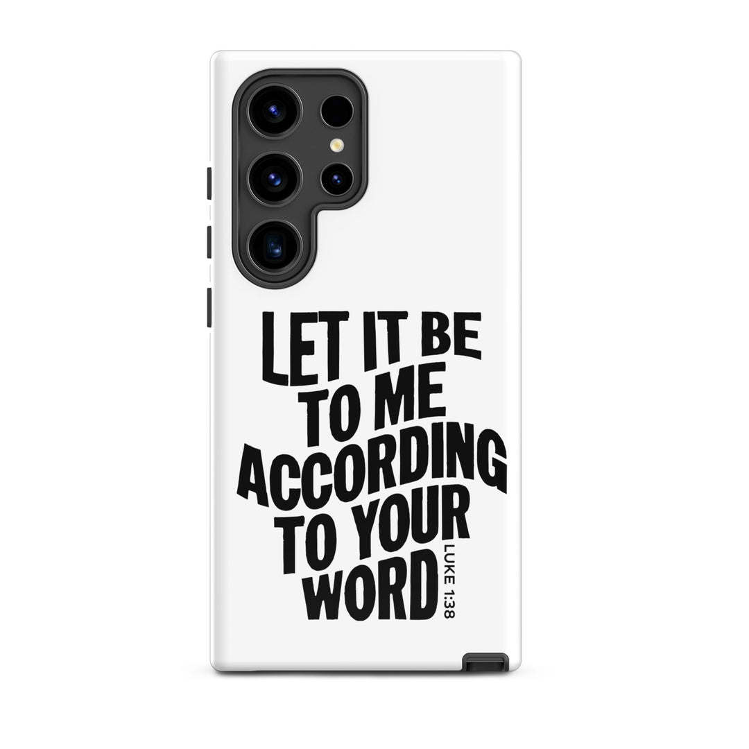 Christian Phone Case According To Your Word White for Samsung® Samsung® Phone Cases Glossy Samsung Galaxy S24 Ultra 