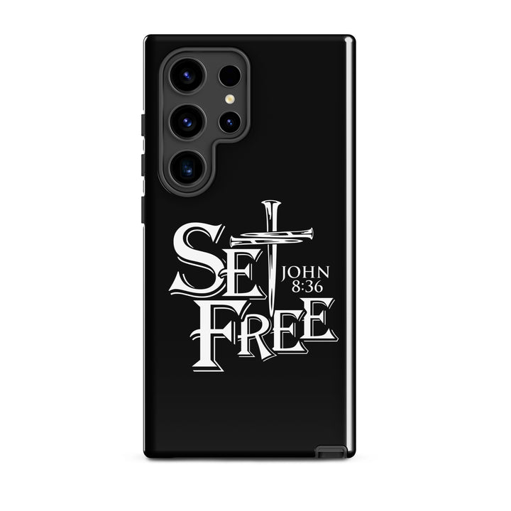 Christian Phone Case Set Free Black for Samsung® Samsung® Phone Cases Glossy Samsung Galaxy S24 Ultra 