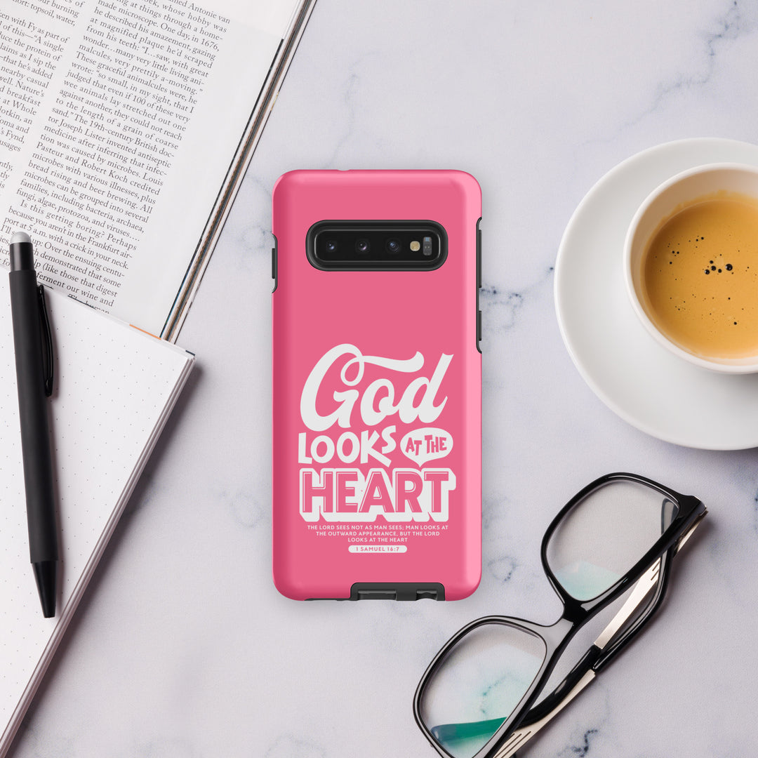 Christian Phone Case God Looks At Heart  for Samsung® Samsung® Phone Cases   