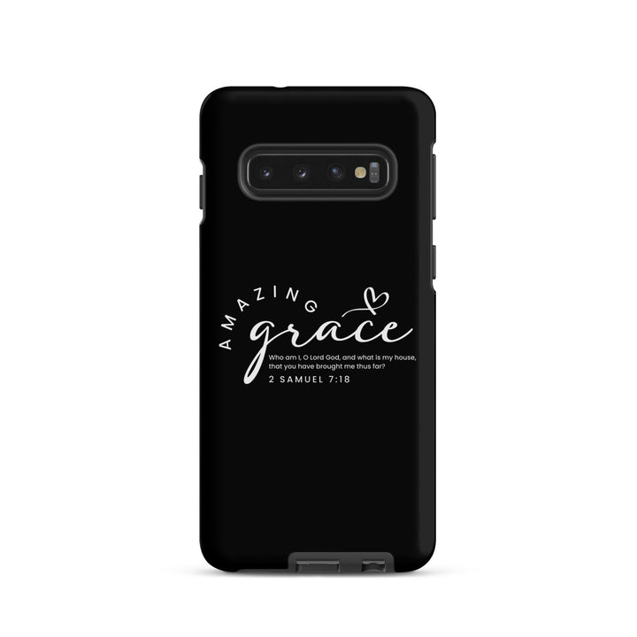 Christian Phone Case Amazing Grace Heart Black for Samsung® Samsung® Phone Cases Matte Samsung Galaxy S10 