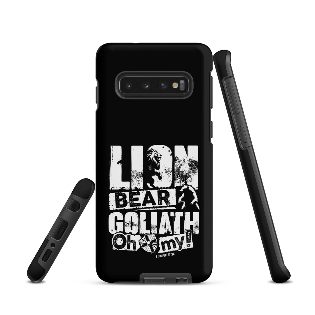 Christian Phone Case Lion Bear Goliath Black for Samsung® Samsung® Phone Cases   