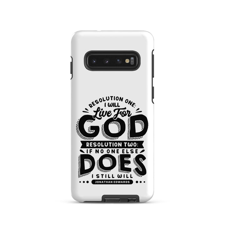 Christian Phone Case Live For God White for Samsung® Samsung® Phone Cases Matte Samsung Galaxy S10 