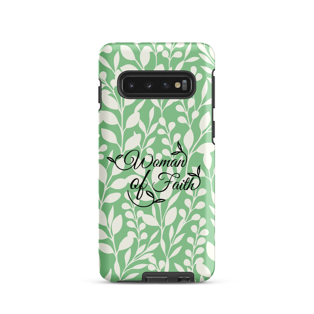 Christian Phone Case Woman of Faith Green for Samsung® Samsung® Phone Cases Matte Samsung Galaxy S10 