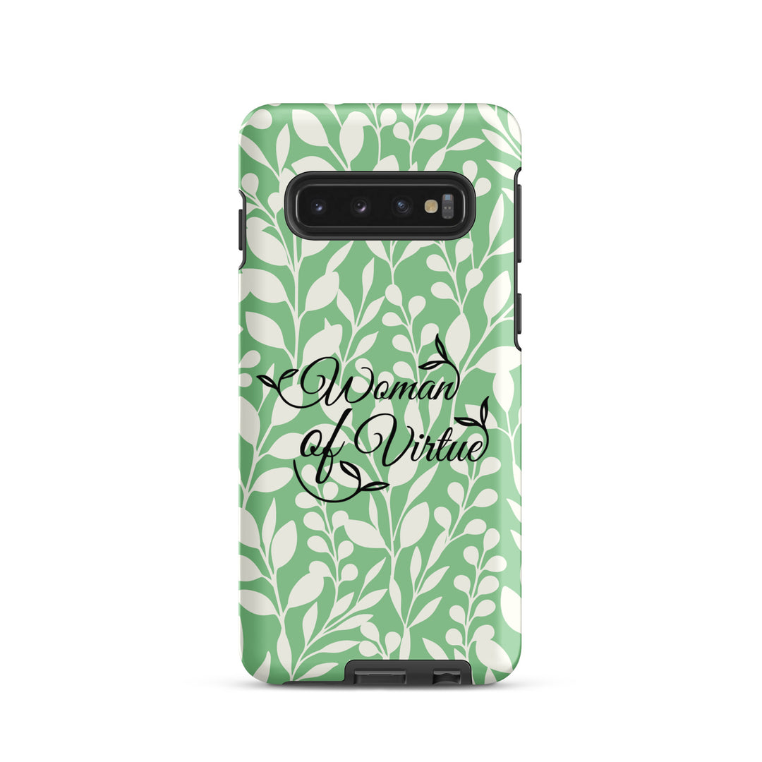 Christian Phone Case Woman of Virtue Green for Samsung® Samsung® Phone Cases Matte Samsung Galaxy S10 