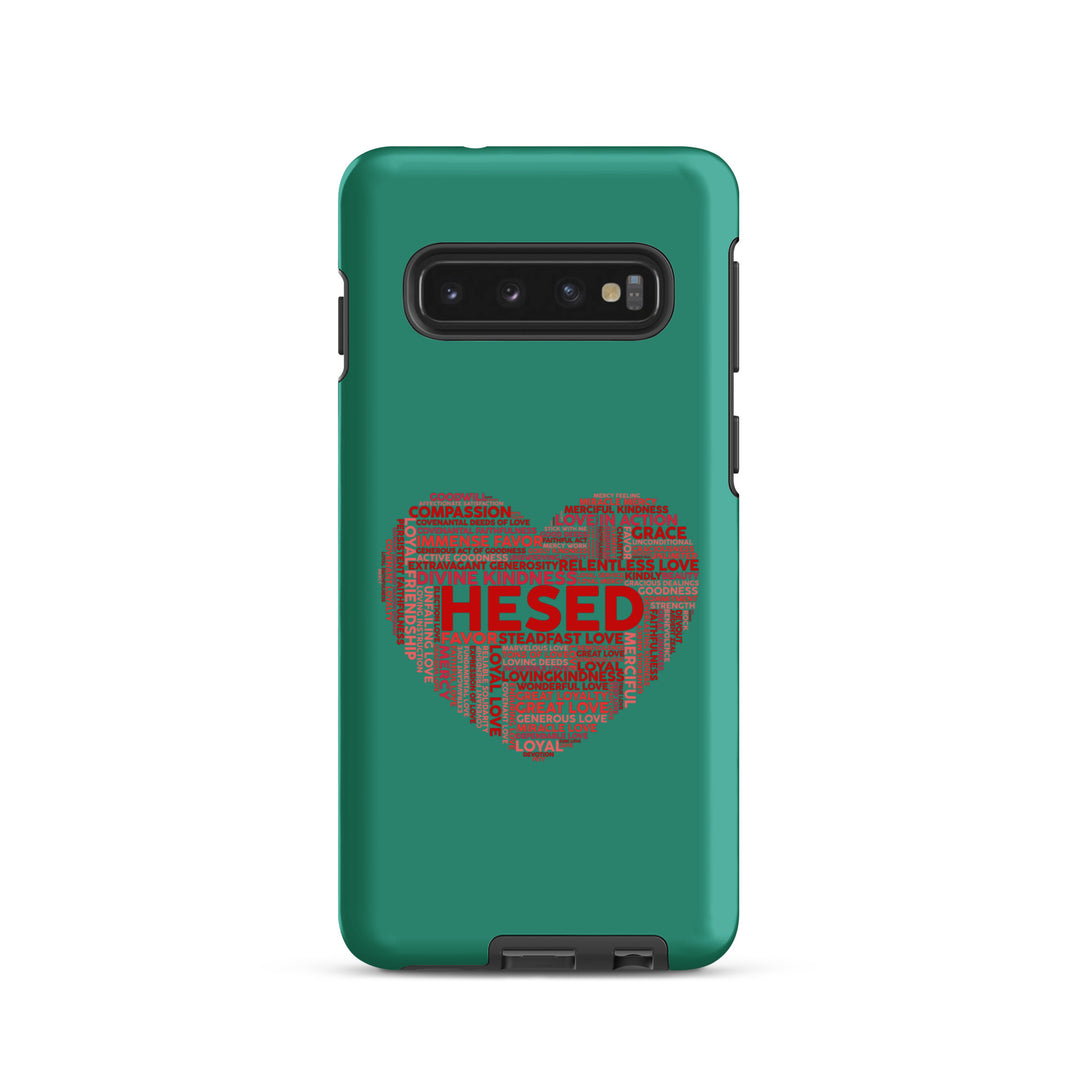 Christian Phone Case Hesed Heart Teal for Samsung® Samsung® Phone Cases Matte Samsung Galaxy S10 