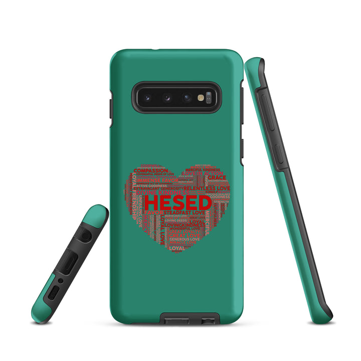 Christian Phone Case Hesed Heart Teal for Samsung® Samsung® Phone Cases   