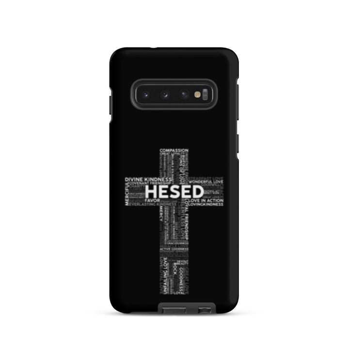 Christian Phone Case Hesed Cross Black for Samsung® Samsung® Phone Cases Matte Samsung Galaxy S10 