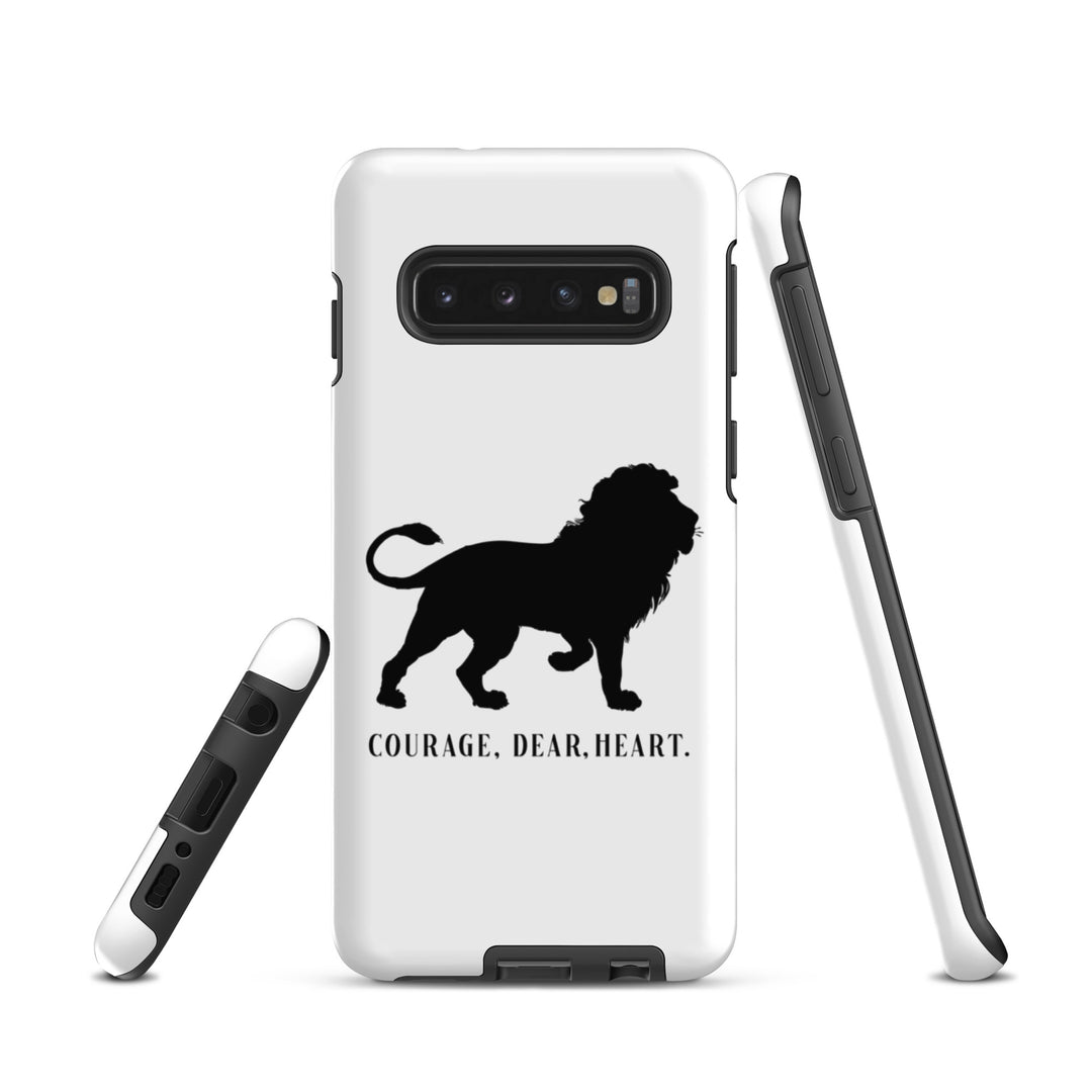 Christian Phone Case Courage Dear Heart White for Samsung® Samsung® Phone Cases   