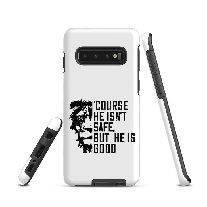 Christian Phone Case 'Course He Isn't Safe White for Samsung® Samsung® Phone Cases   