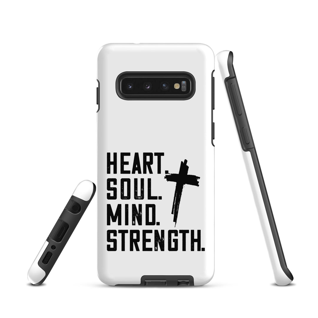 Christian Phone Case Heart Soul Mind Strength White for Samsung® Samsung® Phone Cases   