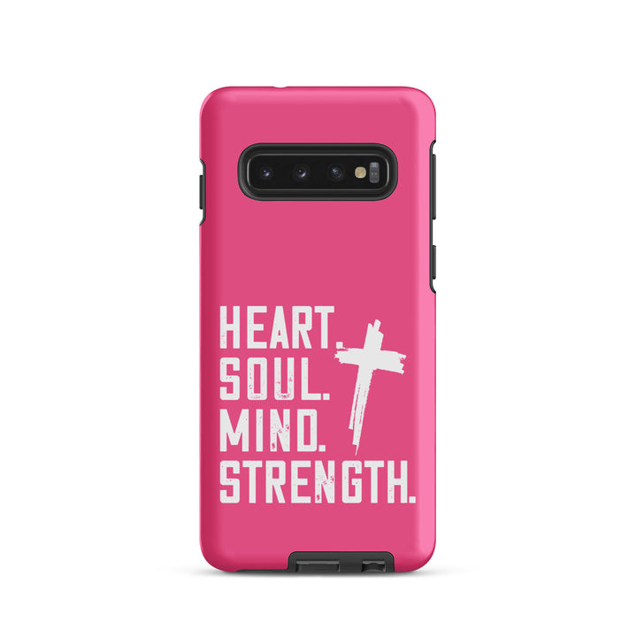 Christian Phone Case Heart Soul Mind Strength Pink for Samsung® Samsung® Phone Cases Matte Samsung Galaxy S10 