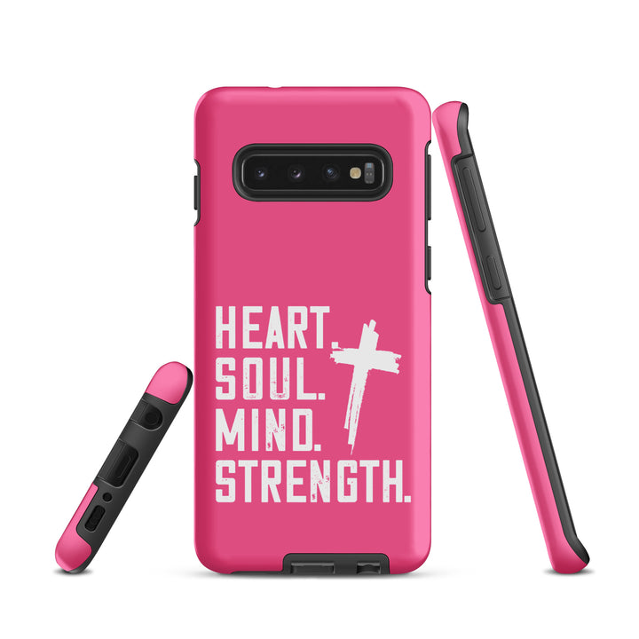 Christian Phone Case Heart Soul Mind Strength Pink for Samsung® Samsung® Phone Cases   