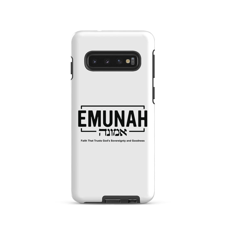 Christian Phone Case Emunah Faith That Trusts White for Samsung® Samsung® Phone Cases Matte Samsung Galaxy S10 