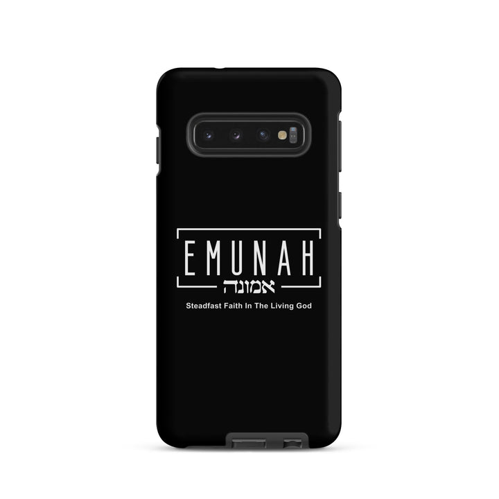 Christian Phone Case Emunah Steadfast Faith Black for Samsung® Samsung® Phone Cases Matte Samsung Galaxy S10 