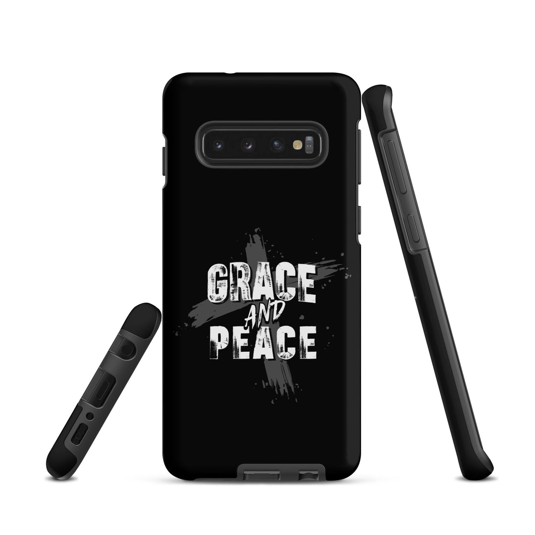 Christian Phone Case Grace and Peace Cross Black for Samsung® Samsung® Phone Cases   