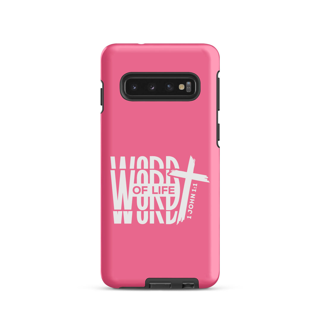 Christian Phone Case Word of Life Cross Pink for Samsung® Samsung® Phone Cases Matte Samsung Galaxy S10 